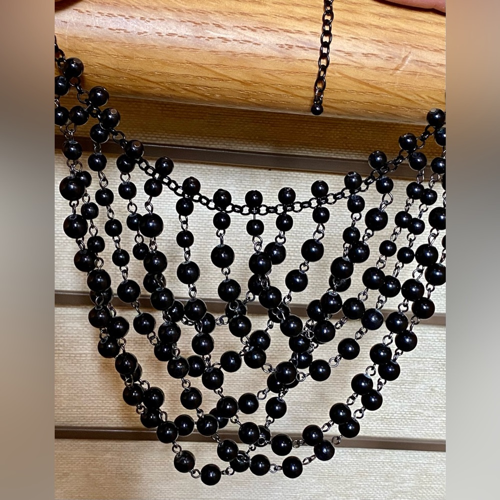 Unique vintage black necklace